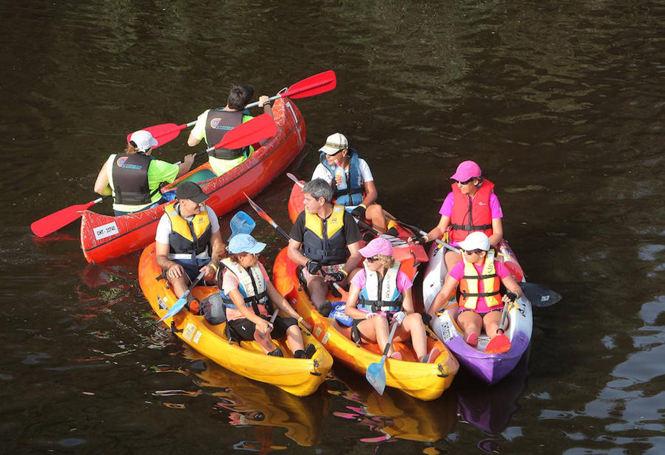 Recorrieron casi 19 kilómetros  entre el puente de la Macarrona de Riolobos y el de Hierro de Coria
