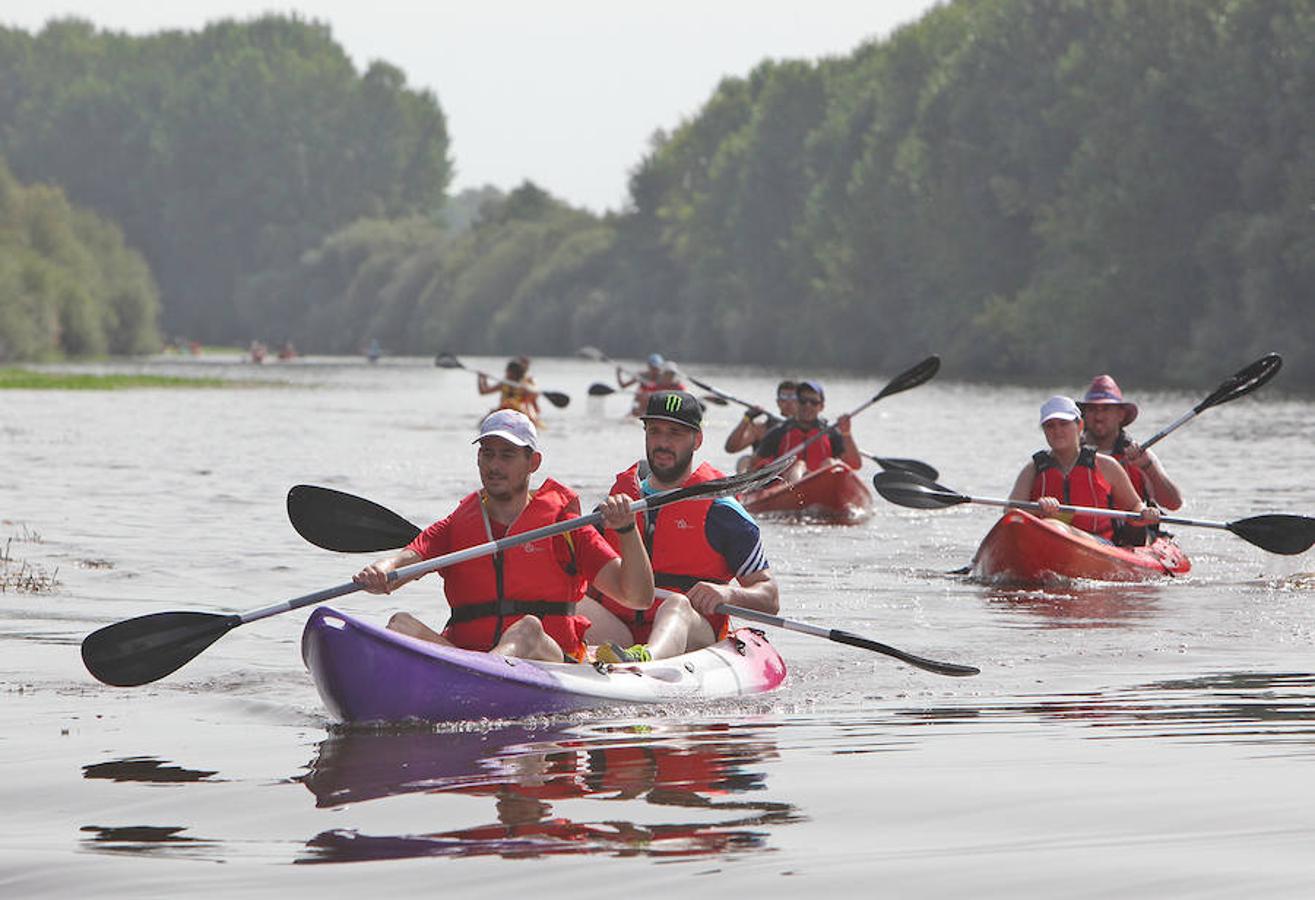 Recorrieron casi 19 kilómetros  entre el puente de la Macarrona de Riolobos y el de Hierro de Coria
