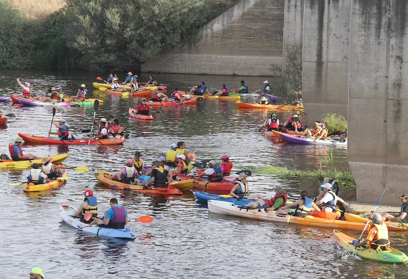 Recorrieron casi 19 kilómetros  entre el puente de la Macarrona de Riolobos y el de Hierro de Coria