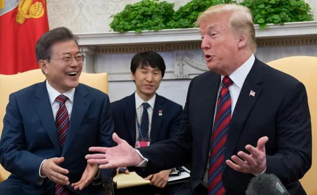 Donald Trump y Moon Jae-in en una imagen de archivo. 
