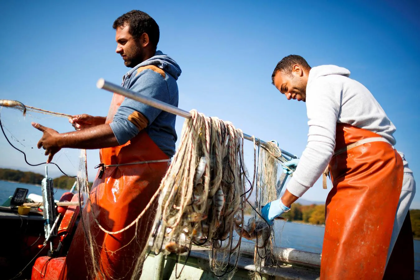 La familia Clerc lleva cinco generaciones dedicándose a la pesca. Trabajan durante todo el año en el lago Lemán y pescan diferentes especies de peces como percas, truchas, lucios, salvelinos o cangrejos.