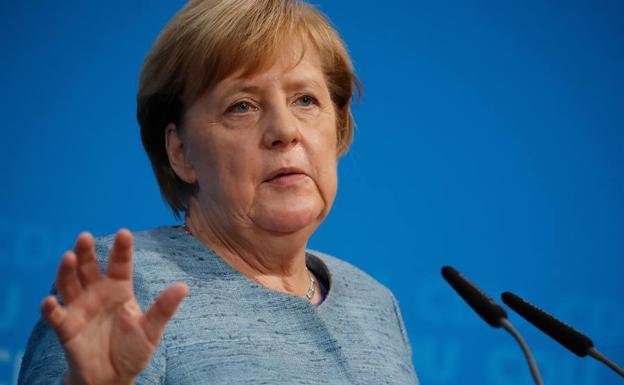 La canciller alemana, Angela Merkel, durante una conferencia de prensa en Berlín.