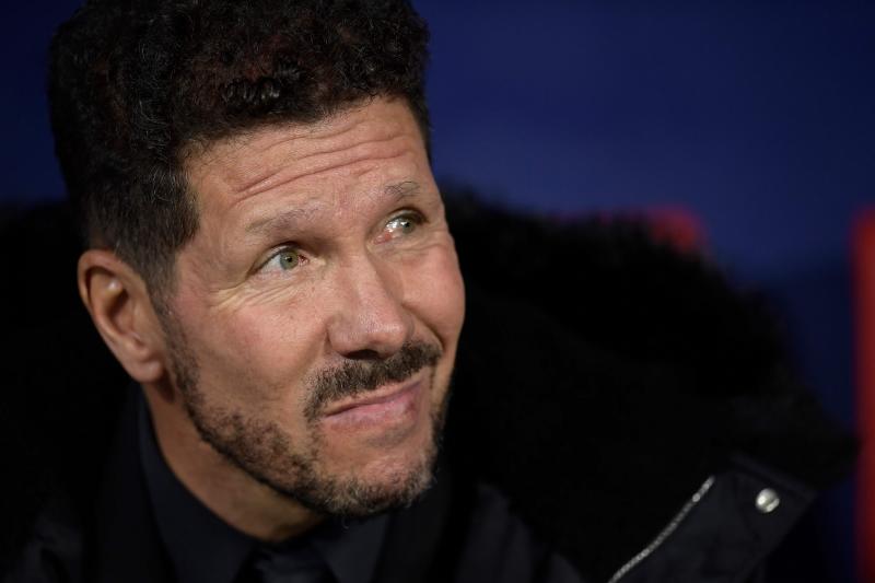 Simeone, en el banquillo.