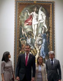 Imagen secundaria 2 - Los Reyes, durante la inauguración este lunes de la exposición 'Museo del Prado 1819-2019. Un lugar de memoria'.