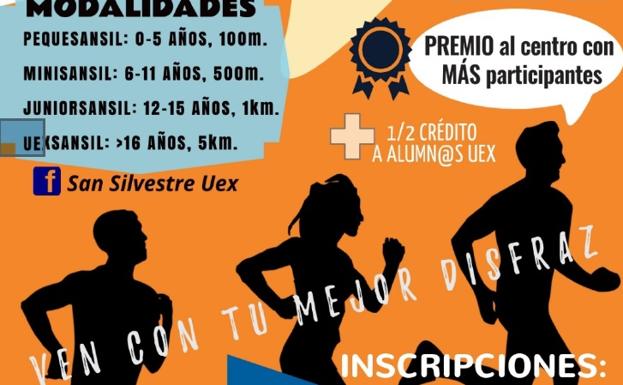 La primera San Silvestre de la Uex tendrá lugar en Cáceres el 15 de diciembre