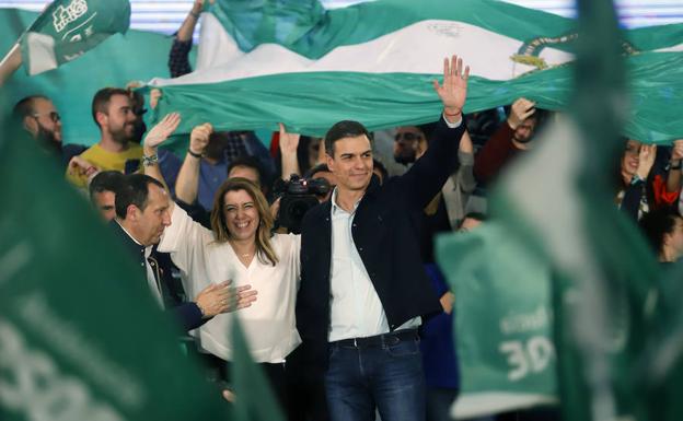 Susana Díaz y Pedro Sánchez. 