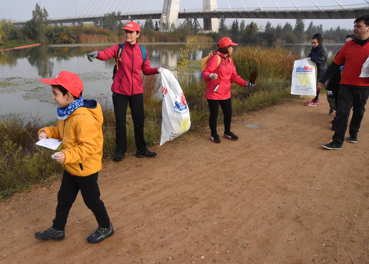 La Consejería de Media Ambiente organizó ayer una jornada con 200 voluntarios que limpiaron las orillas del río a su paso por Badajoz. Los participantes en esta acción se encontraron botellas de alcohol y envases de plástico bajo el puente Real. Los recogieron y dejaron la zona completamente despejada.