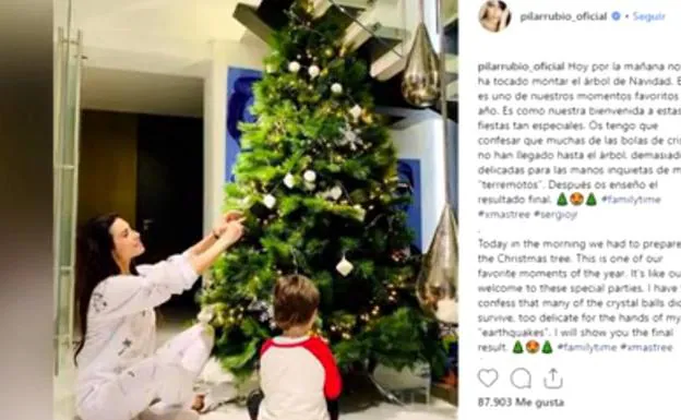 La Navidad llega a casa de Pilar Rubio y Sergio Ramos