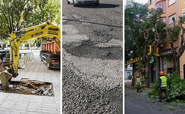 Arrancan las obras para cambiar tuberías, asfaltar y podar árboles en más de medio centenar de calles de Badajoz