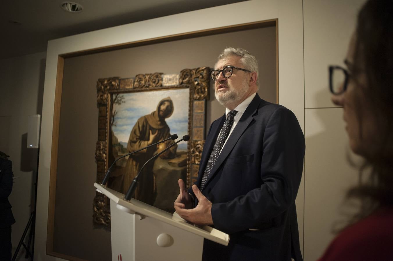 El Museo del Prado, inmerso también en su bicentenario, ha cedido durante un mes 'San Francisco en oración', uno de los cuadros menos conocidos de Francisco de Zurbarán, al MUBA 