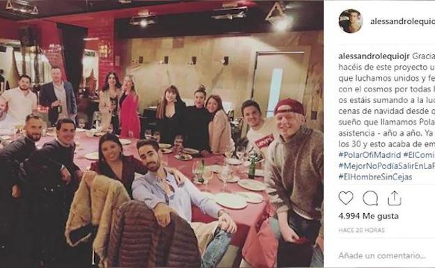 Álex Lequio celebra la cena navideña de Polar Marketing