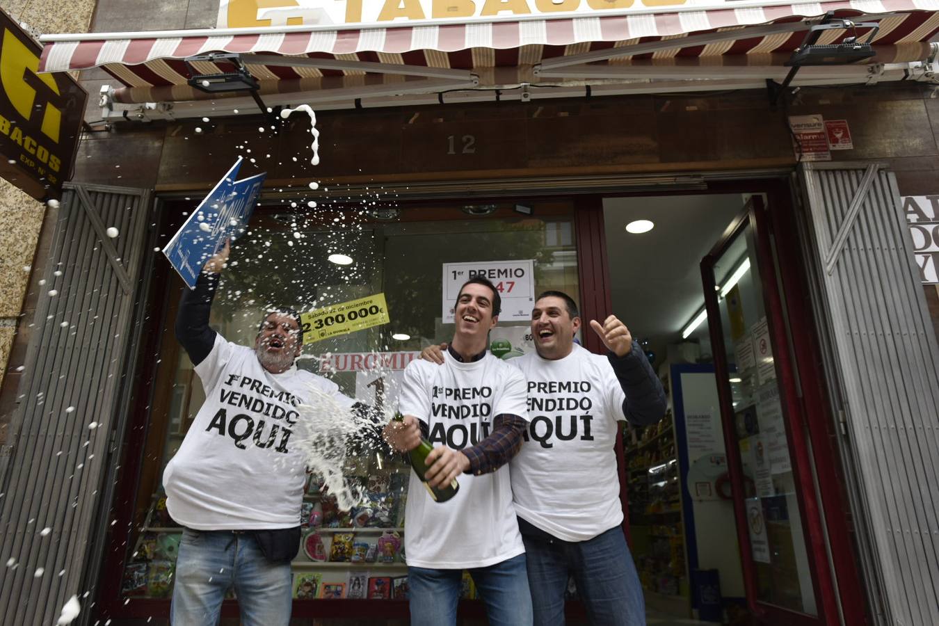 El Gordo en Badajoz en la administración de avenida de Santa Marina