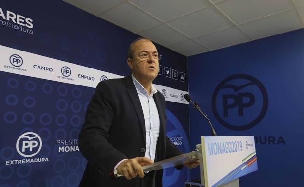 José Antonio Monago, presidente del PP de Extremadura:: HOY