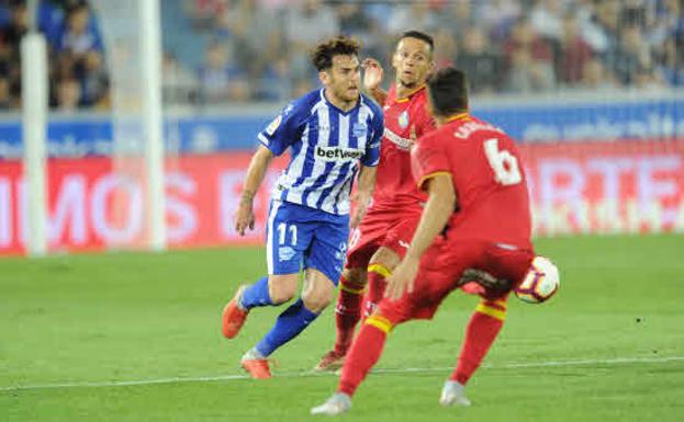 Ibai Gómez en un encuentro ante el Getafe. 