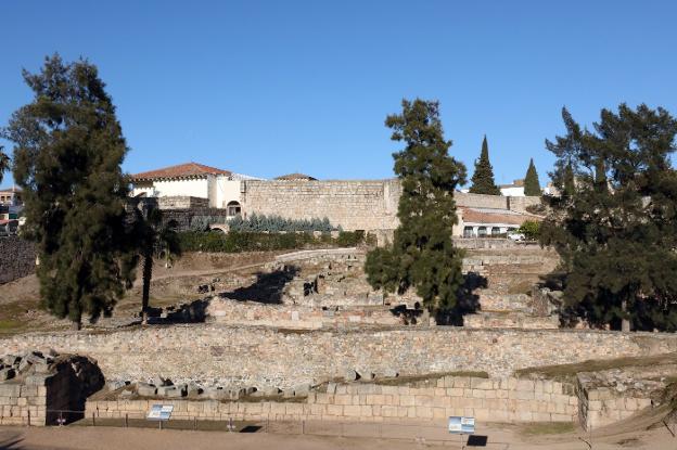 Vista del interior de la Alcazaba Árabe. :: brígido