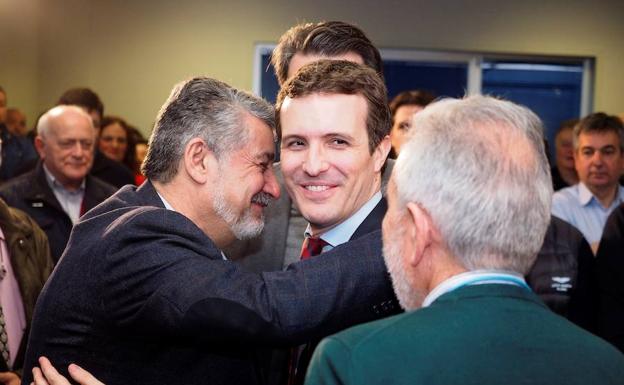 Pablo Casado, durante un acto del PP este jueves en Lugo.