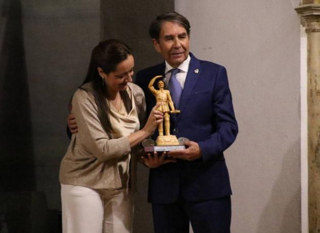 Virginia Borrallo y Feliciano Correa durante el acto. :: M. P. R.