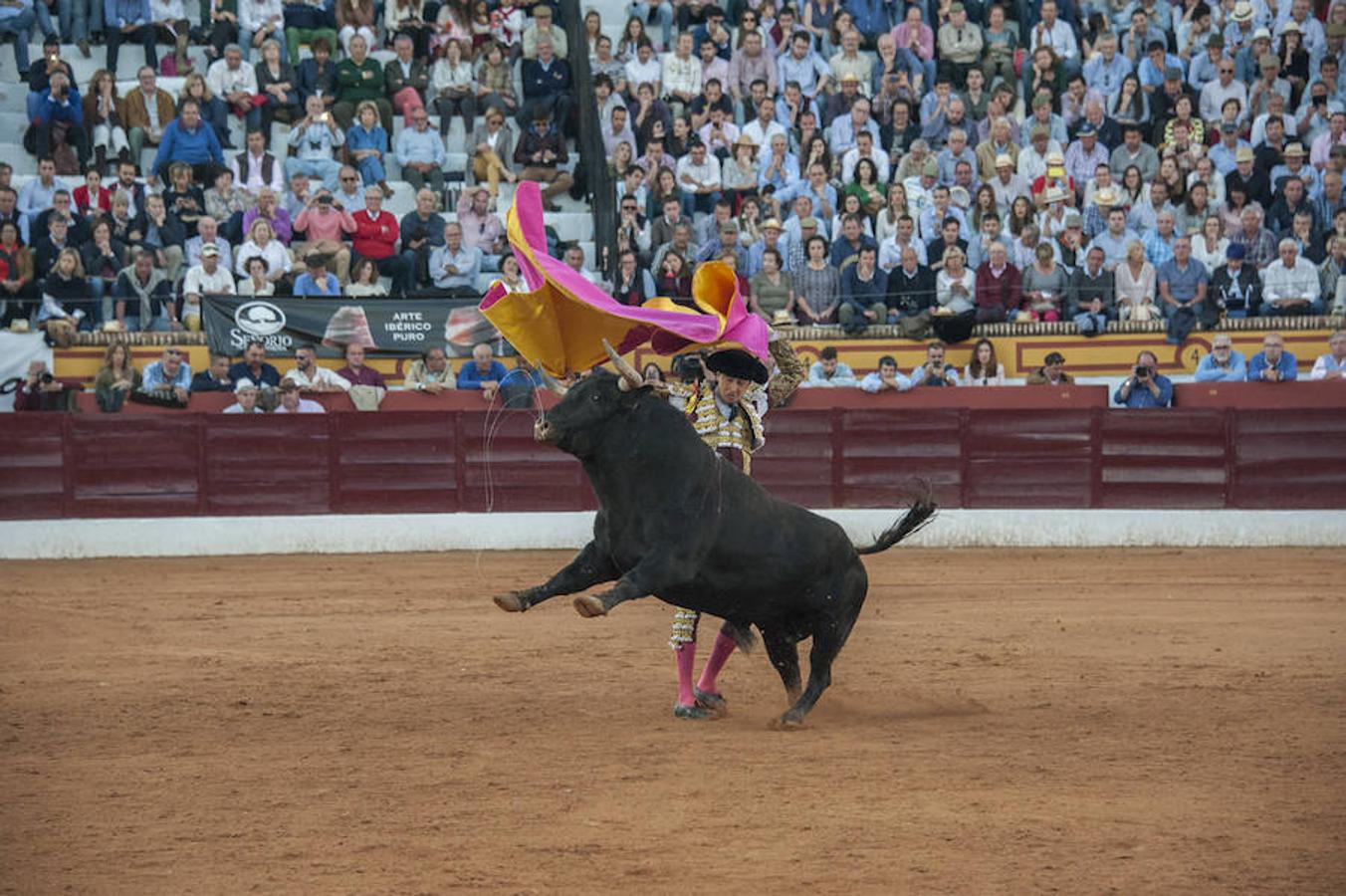 Morante, sin suerte con el lote de Daniel Ruiz que le correspondió, dejó una serie de verónicas y una media que pagaron la entrada de los morantistas