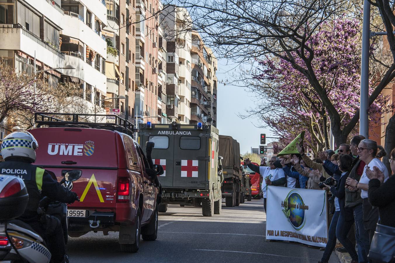 Extremadura y la ciudad de Badajoz han rendido un homenaje por su lucha contra el camalote en el río Guadiana a su paso por la región a los efectivos de la Unidad Militar de Emergencias (UME), en cuyo nombre el teniente coronel Juan Esteban Rodas ha manifestado que están «orgullosos del deber cumplido» con los sectores asignados «sin presencia evidente de la planta».