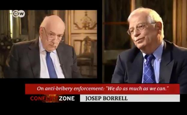 Borrell, durante la entrevista