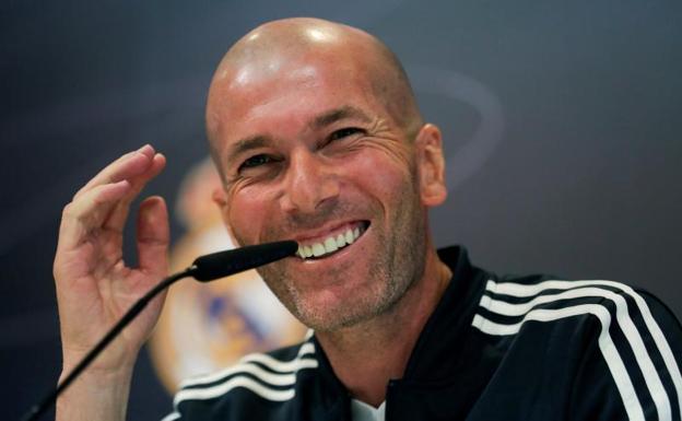 Zinedine Zidane, durante la rueda de prensa. 