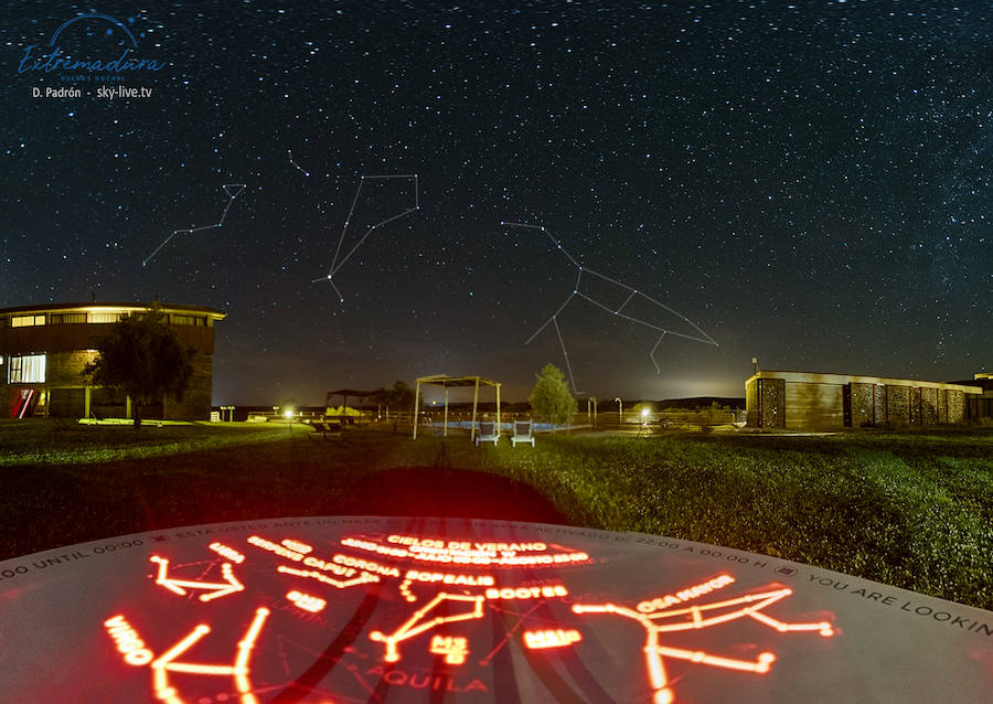 Mirador celeste situado en los jardines de la Hospedería de Monfragüe