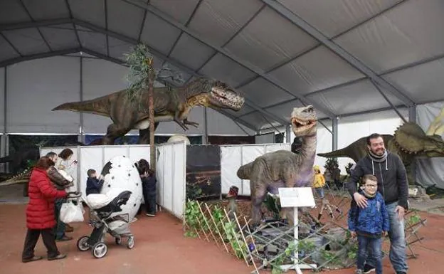 Último día para visitar la muestra de dinosaurios en Cáceres 
