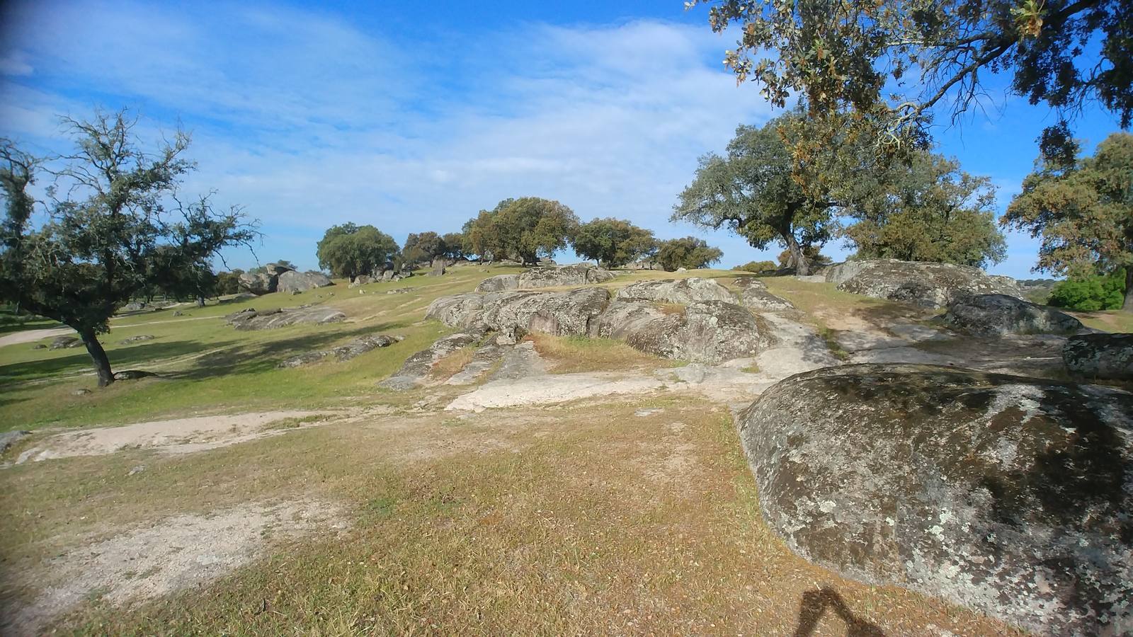 El entorno de la localidad pacenses de La Roca de la Sierra se puede encontrar espectaculares canchales y la Dehesa Boyal, que alberga la Pradera de San Isidro.