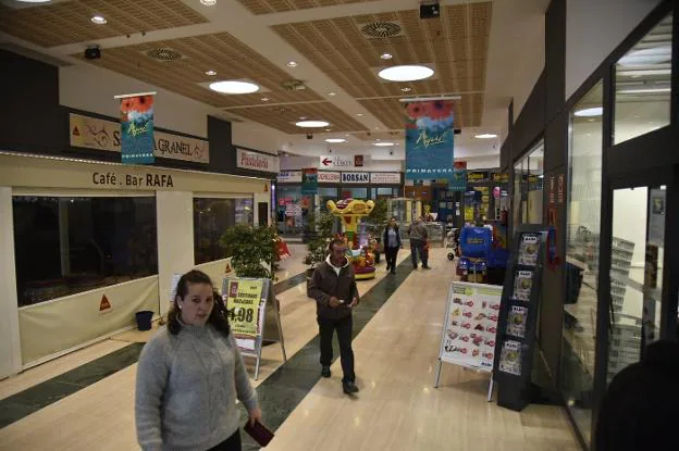 Aspecto del pasillo interior del centro comercial La Plaza. :: José Vicente Arnelas