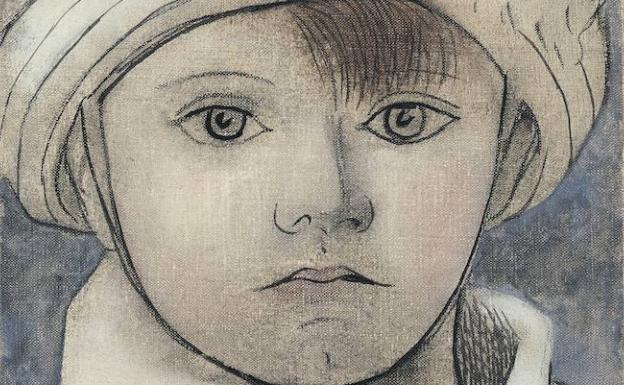 Retrato de Paulo con gorro blanco (París, 1923) 