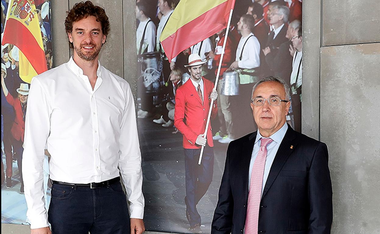 Pau Gasol, junto a Alejandro Blanco