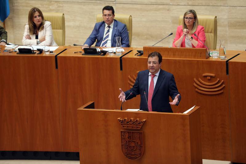 El presidente de la Junta de Extremadura en funciones y candidato a una reelección segura propone a la oposición pactos en seis áreas estratégicas