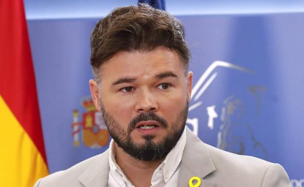 Gabriel Rufián comparece en el Congreso. 