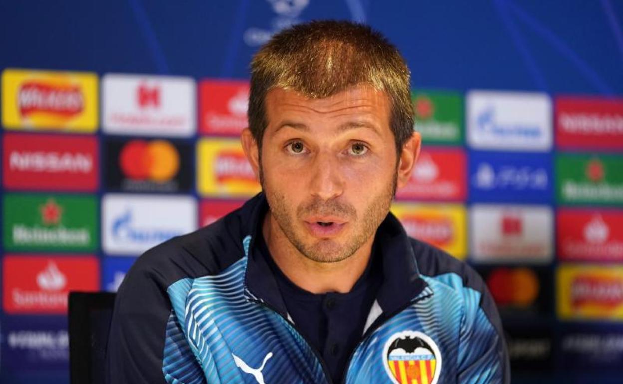 Albert Celades, durante la rueda de prensa. 