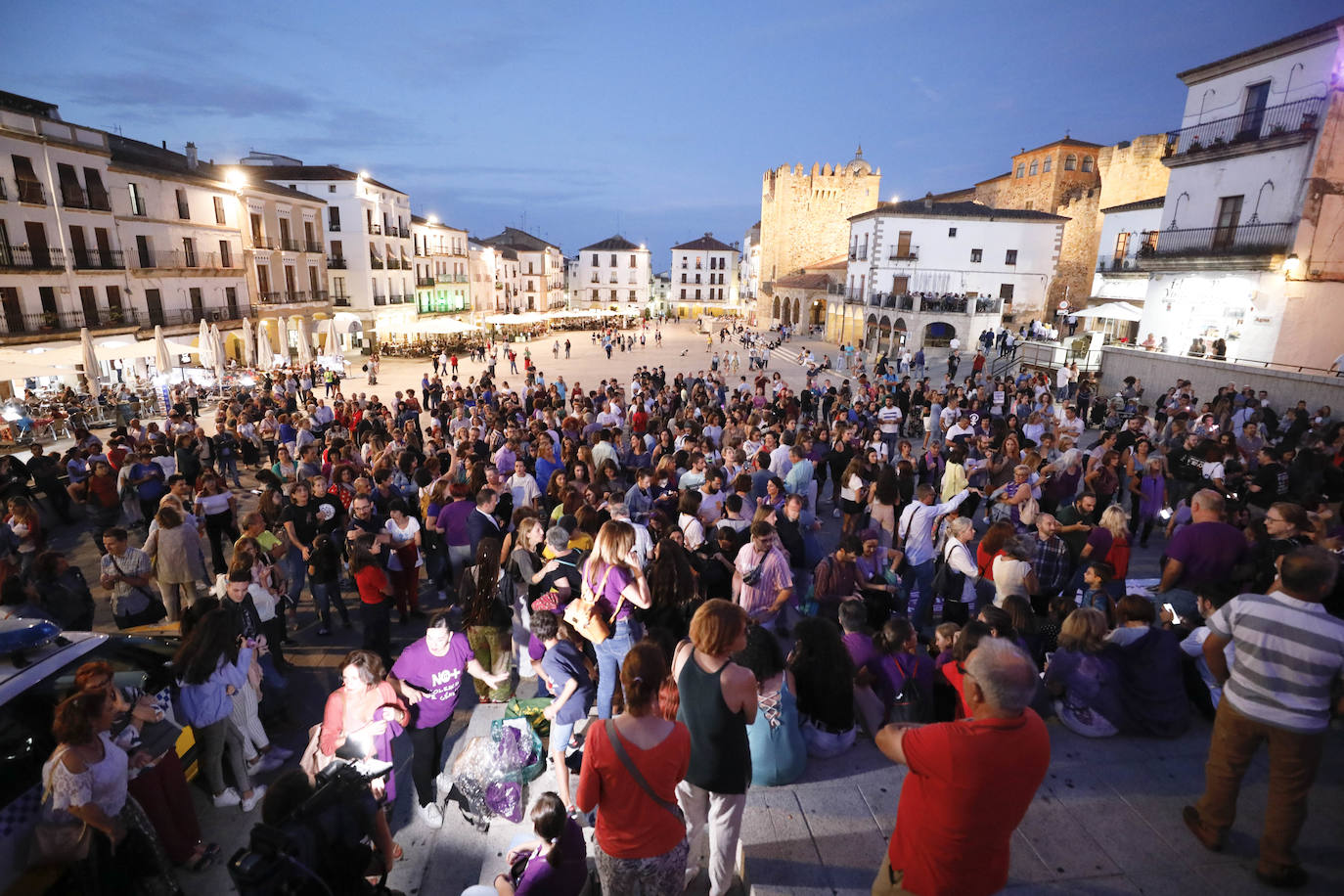 Manifestación celebrada en Cáceres.