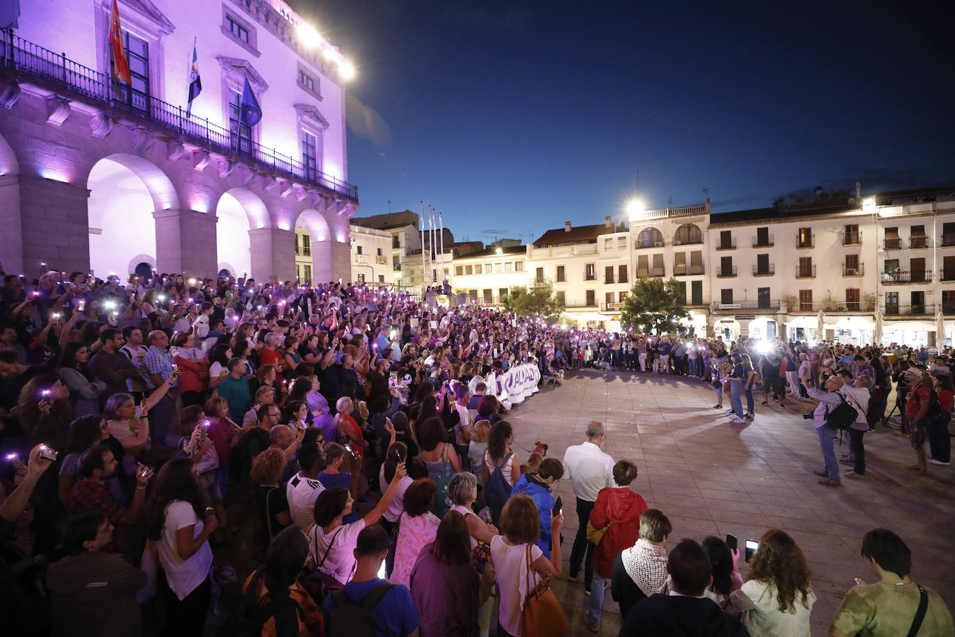 Manifestación celebrada en Cáceres.