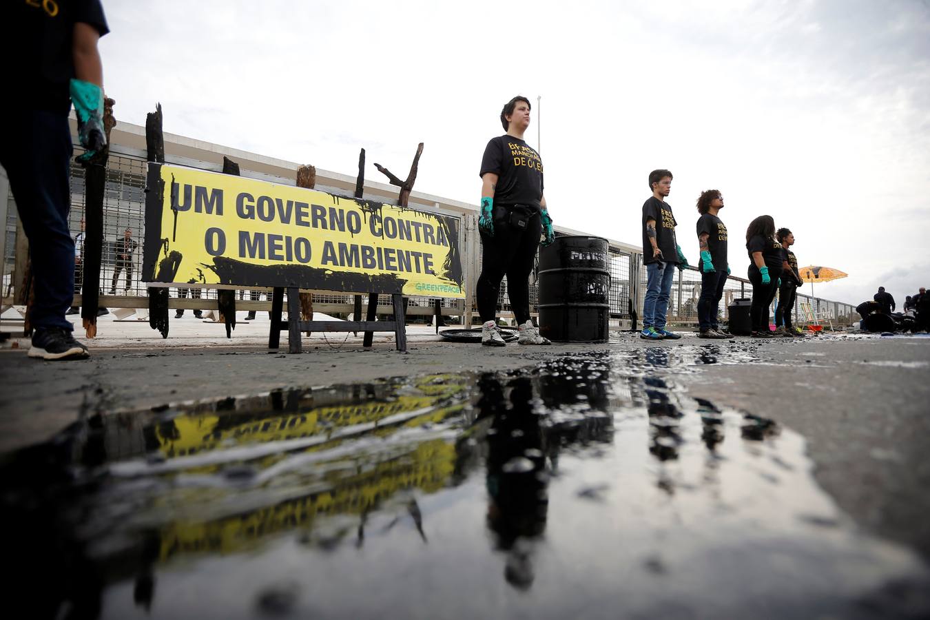 Fotos: Activistas de Greenpeace protestan contra las políticas ambientales del gobierno brasileño