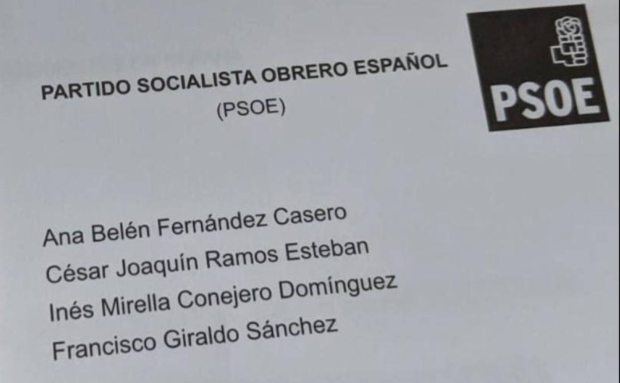 Papeletas de los candidatos al Congreso por la provincia de Cáceres 