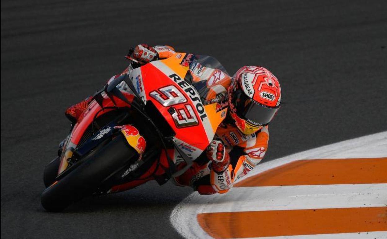 Marc Márquez durante los entrenamientos.