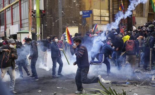 Enfrentamientos en La Paz. 