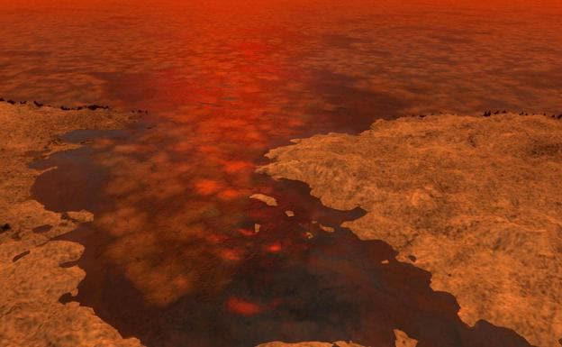 Interpretación de la superficie de Titán.