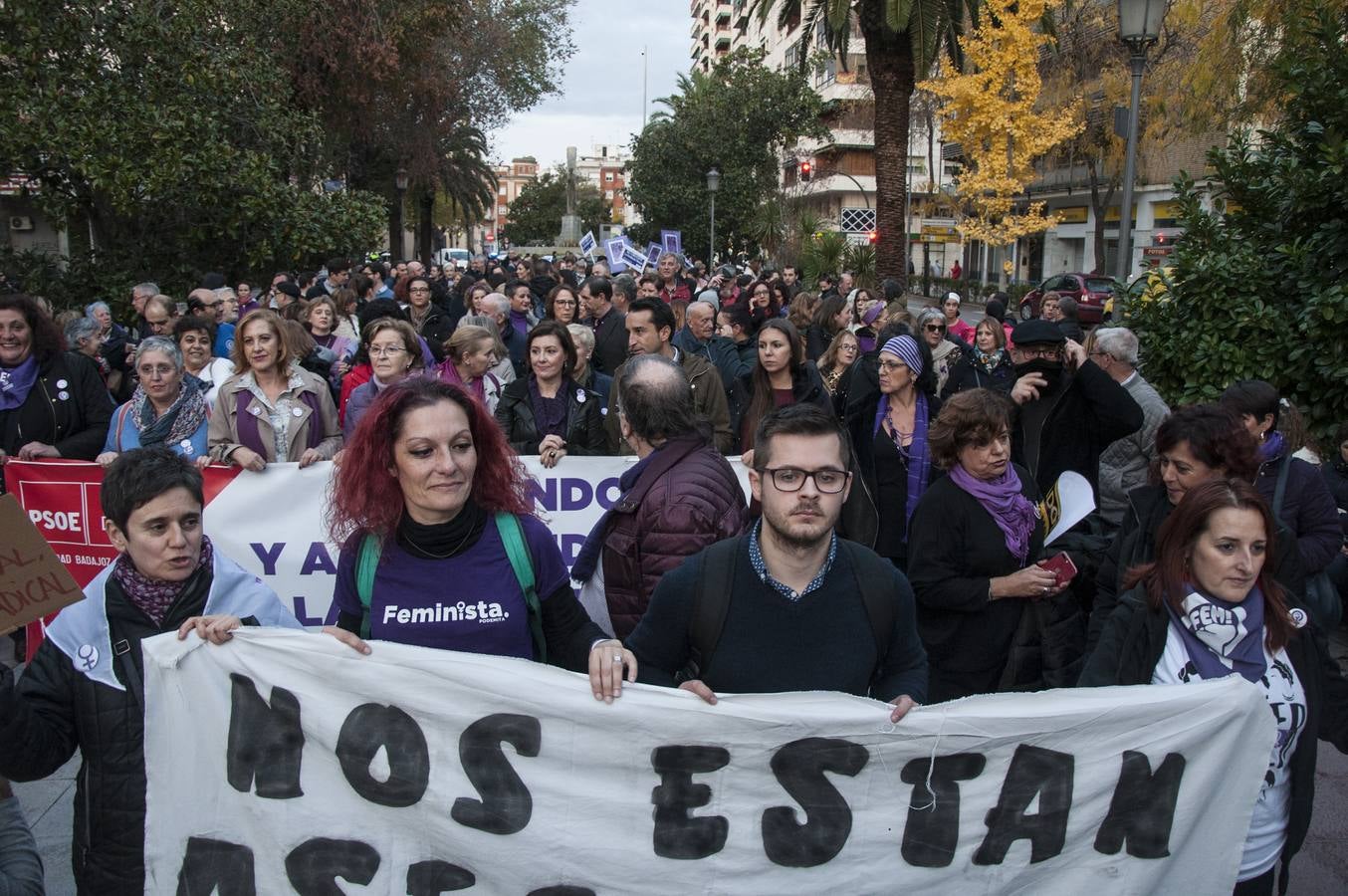 Manifestación contra la violencia de género en Badajoz