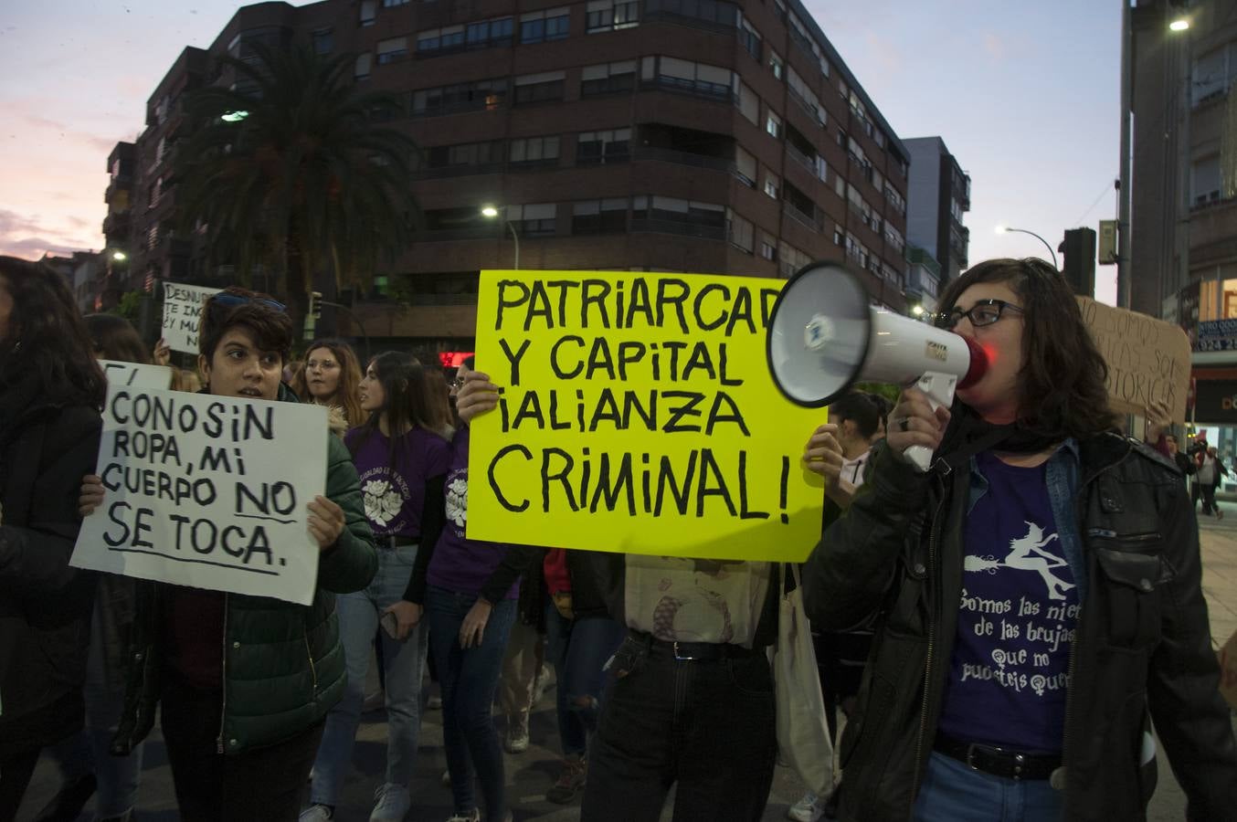 Manifestación contra la violencia de género en Badajoz