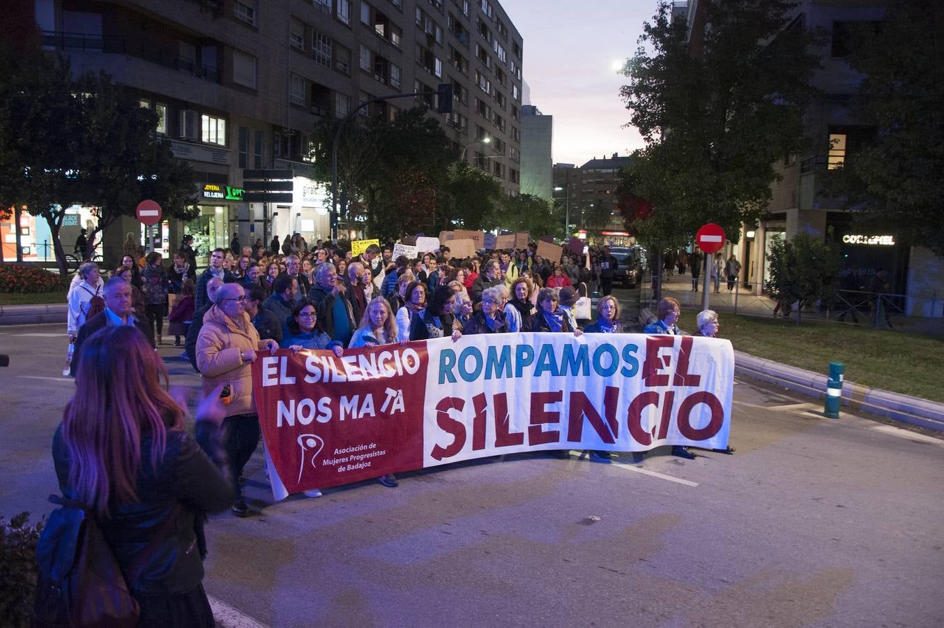 Manifestación contra la violencia de género en Badajoz