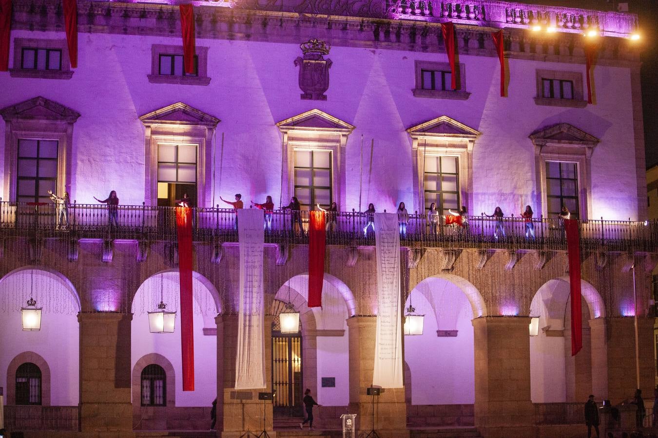 Manifestación contra la violencia de género en Cáceres