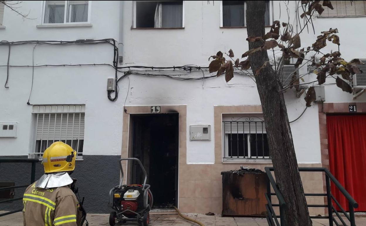 Vivienda en la que se ha registrado el incendio.