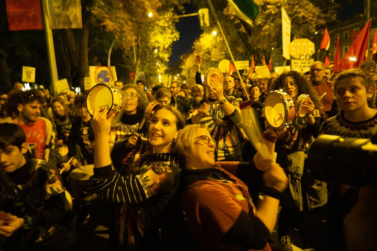 Fotos: Participantes extremeños en la marcha por el clima celebrada en Madrid