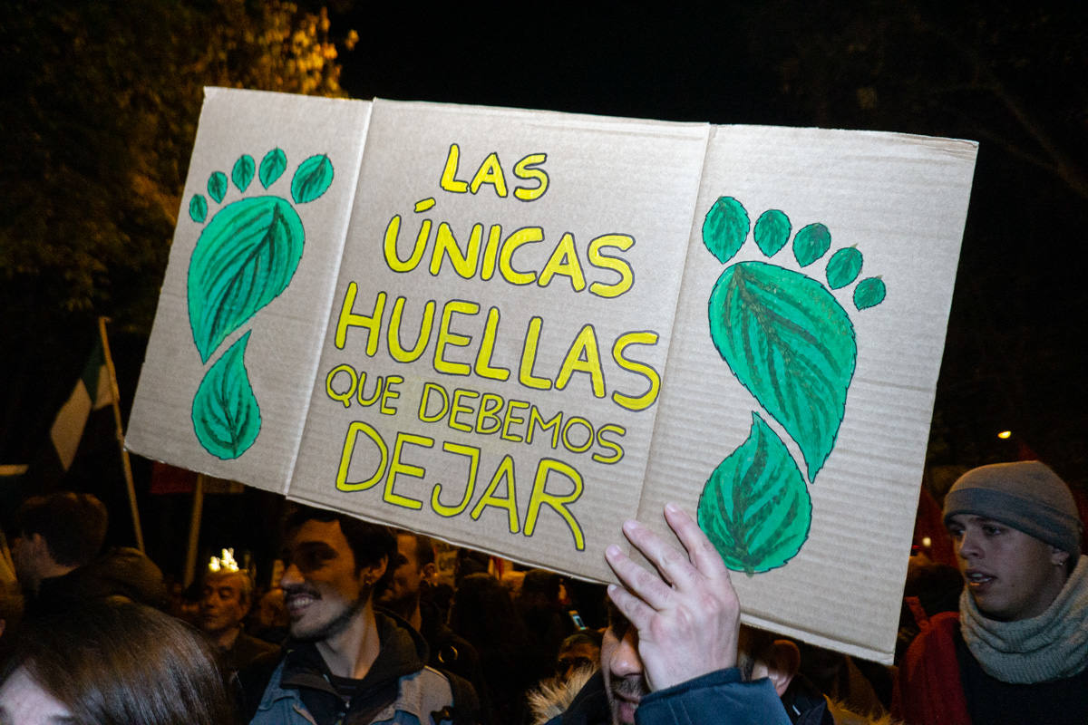 Fotos: Participantes extremeños en la marcha por el clima celebrada en Madrid