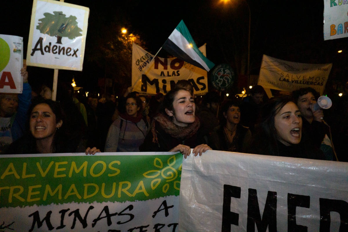 Fotos: Participantes extremeños en la marcha por el clima celebrada en Madrid