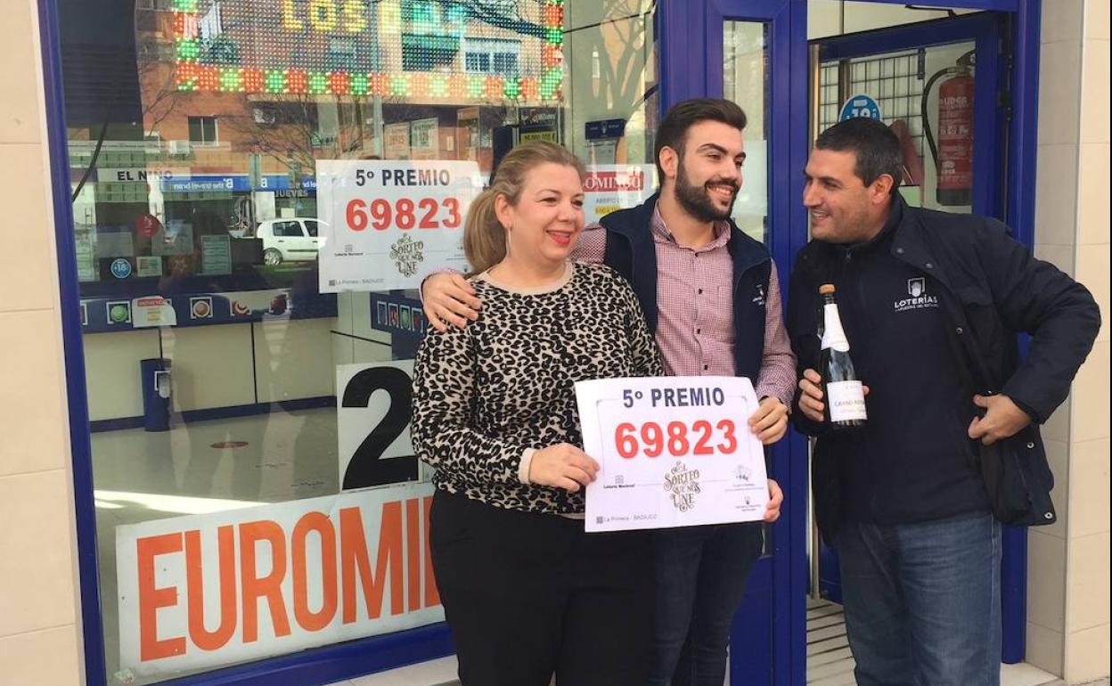 Un quinto premio, el 69823, deja 108.000 euros en Badajoz